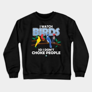 i watch Birds - Funny Birdwatcher Gift Crewneck Sweatshirt